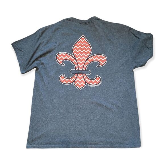 Chevron fleur-de-lis tee but Couture Tees - Picture 2 of 4